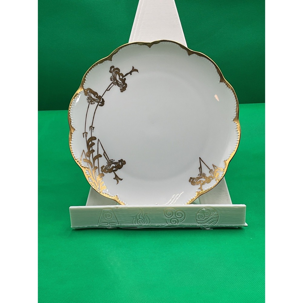 Haviland‎ France Limoges Plate Set – Gold Lily Motif ("Lys") – Set of 6 – Gilded